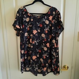 Torrid Floral Chiffon Top